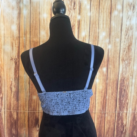 PINK Victoria’s Secret Women Dusty Blue Push Up Pullover Lace Bralette Sz Large - Picture 2 of 9